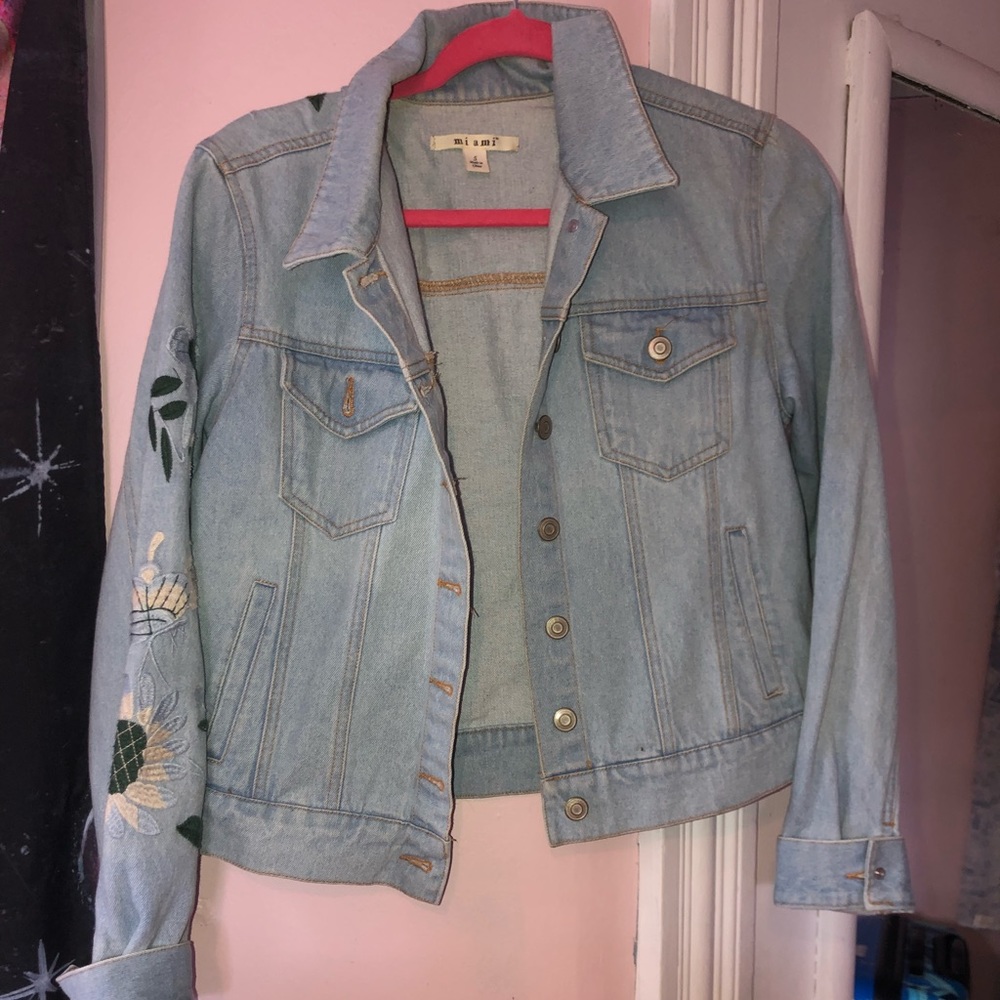 Embroidered jean jacket